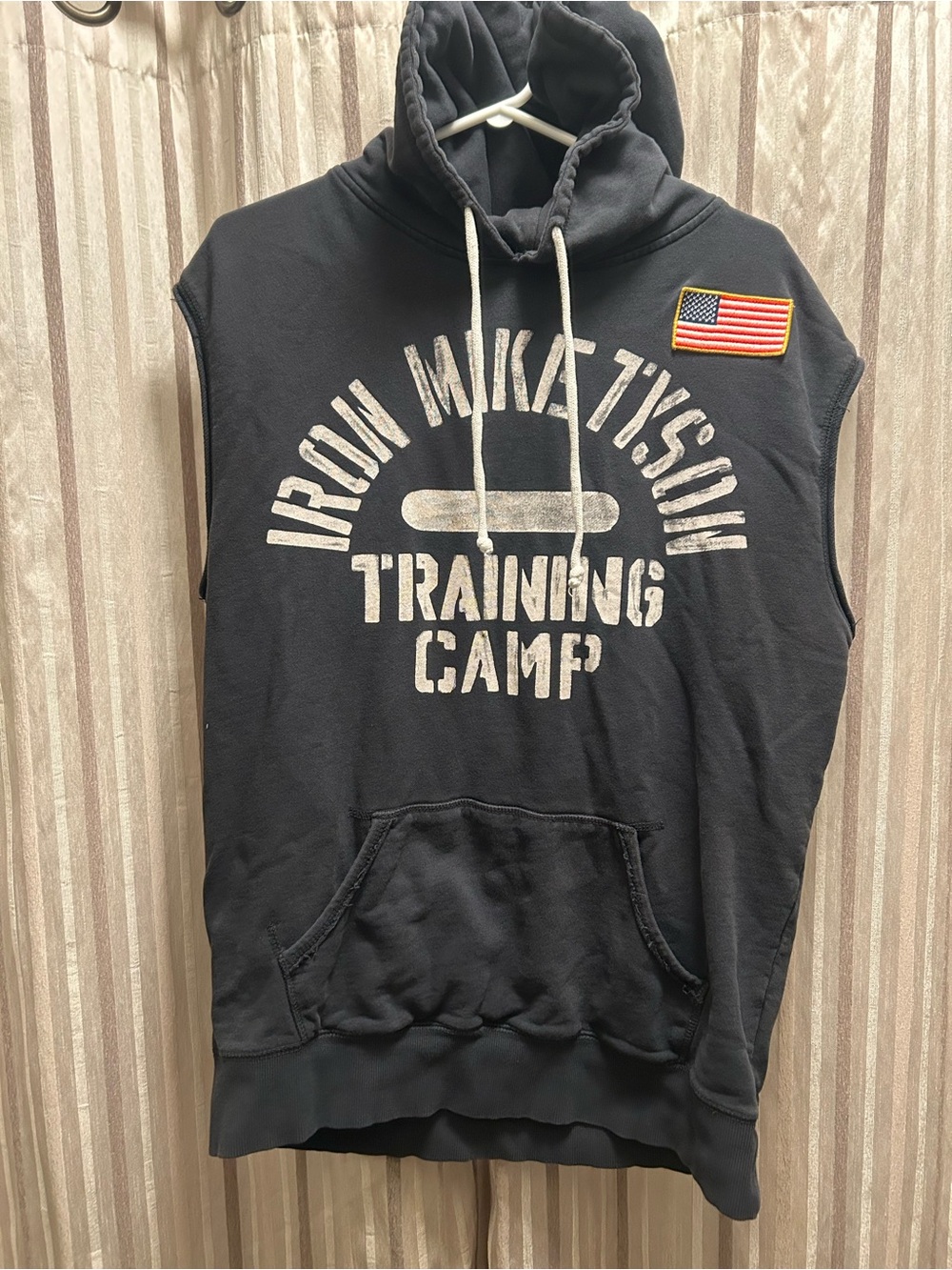 Roots of Fight Mike Tyson Training Camp Men's Sleeveless Hoodie, Men’s Size XL